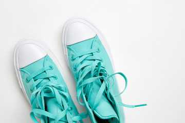 textile sport shoe isolated on white