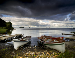 Fototapeta na wymiar Lago en Connemara, Irlanda