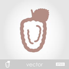 Blackberry bramble outline icon. Berry fruit