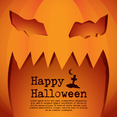 Fototapeta premium Face of Halloween Pumpkin Background. Halloween Jack o lantern S