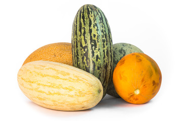 different varieties of melons