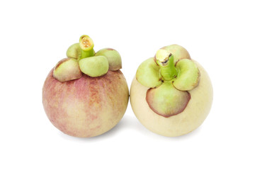Mangosteen isolated on white background