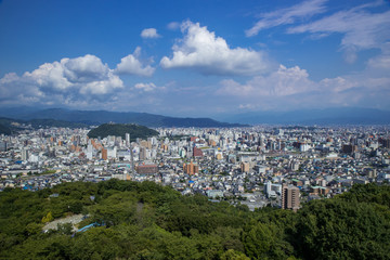 松山総合公園からの松山市の眺め