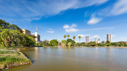 Uhuru Park And Nairobi Skyline, Kenya