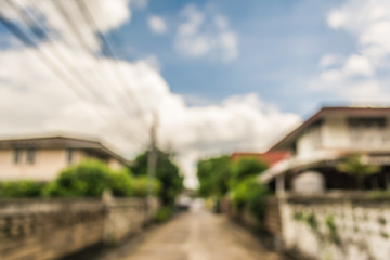 vintage tone image of blur walkway in park.