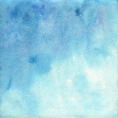 Blue Watercolor Background. Abstract watercolor texture. Hand painted.