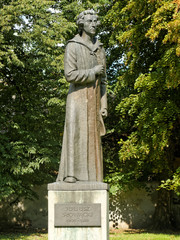 A monument to the poet and writer - Juliusz Slowacki, who lives in years: 1809-1849, Rzeszow, Poland.