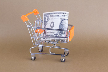 Dollar in shopping cart