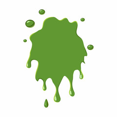 Slime spot isolated on white background. Green slime spot vector illustration