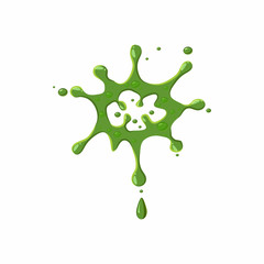 Slime spot isolated on white background. Green slime spot vector illustration