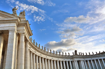 The most famous square in Vatican city, Rome, Italy.