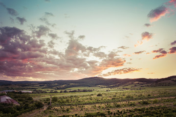 stunning sunset landscape