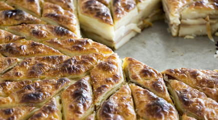 traditional homemade pastry called gomleze in macedonia
