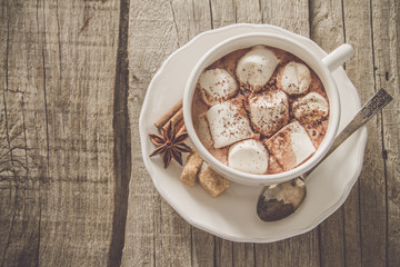 Hot chocolate with marshmallows