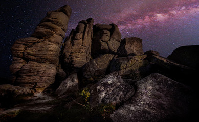 the rock and milky way