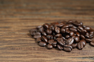 A coffee cup and bean.