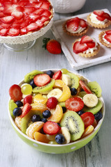 Big bowl with fruit salad