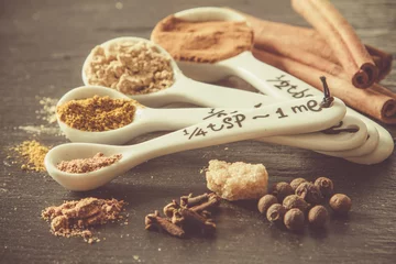 Keuken spatwand met foto Selection of spices for christmas and thanksgiving © anaumenko