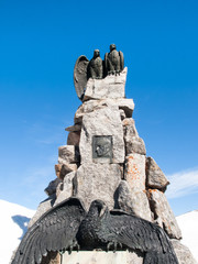 Gotthardpass, statue to the Gotthard pass