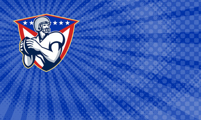 American Football Quarterback Clinic Business Card