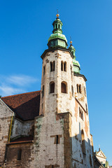 Fototapeta na wymiar St Andrew Church in Krakow in a bright sunny day. Poland. Europe