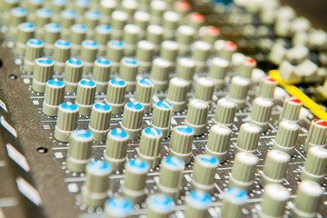 Obraz premium Close up of sound adjusting buttons