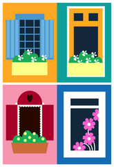Naklejka premium Infographic design of windows for store, site and other design. Eps 10 vector file.