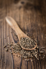 Heap of valerian roots (close-up shot)