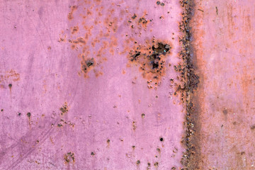 Metal plate covered with corrosion and old paint