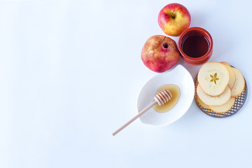 Apples, pomegranate and honey for Rosh Hashanah