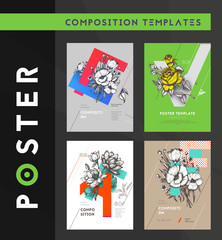 Set of Poster, Flyer, Brochure, Layout Templates
