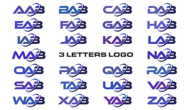 3 letters modern swoosh logo AAB, BAB, CAB, DAB, EAB, FAB, GAB, HAB, IAB, JAB, KAB, LAB, MAB, NAB, OAB, PAB, QAB, RAB, SAB, TAB, UAB, VAB, WAB, XAB, YAB, ZAB