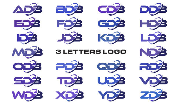 3 letters modern swoosh logo ADB, BDB, CDB, DDB, EDB, FDB, GDB, HDB, IDB, JDB, KDB, LDB, MDB, NDB, ODB, PDB, QDB, RDB, SDB, TDB, UDB, VDB, WDB, XDB, YDB, ZDB