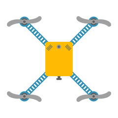 Drone quadcopter vector isolated