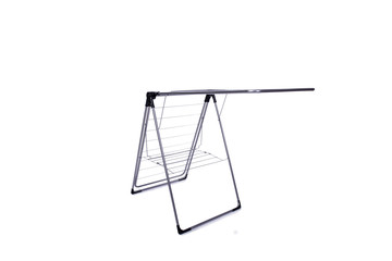 Collapsible clotheshorse isolated on the white background