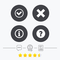 Information icons. Question FAQ symbol.