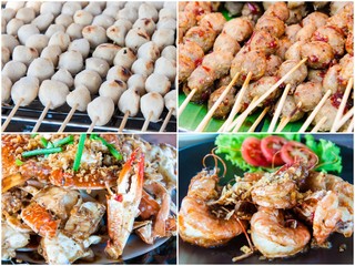 Photo collage of Thai Seafood