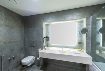 Modern elegant sink in bathroom