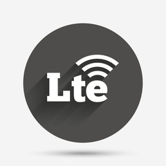 4G LTE sign. Long-Term evolution symbol.
