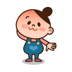 照れる若い女性