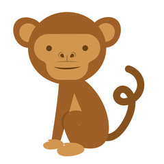 funny monkey isolated icon vector illustration design