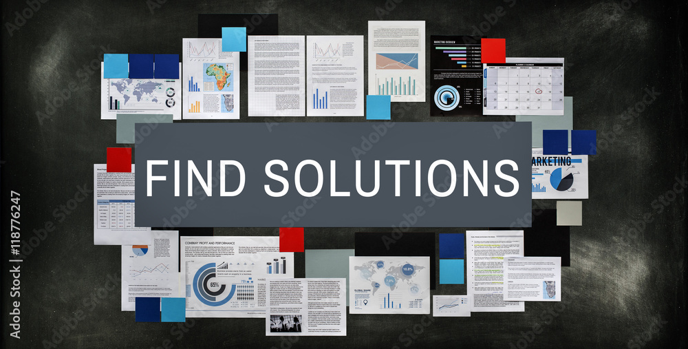 Poster find solutions decision solving strategy result concept