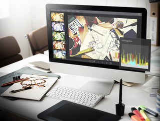 Photo Editor Histogram Setting Concept