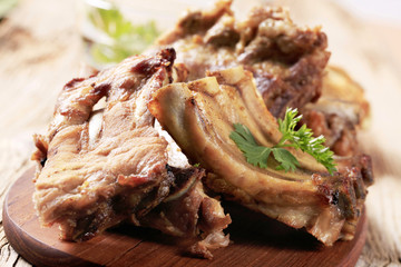 Roast pork ribs
