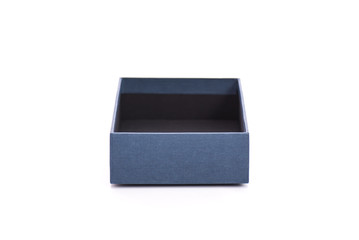 Blue open gift box