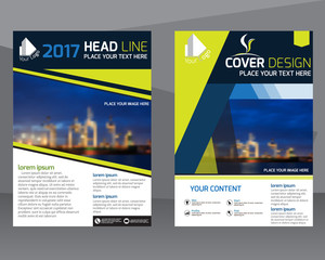 Annual report brochure flyer design template vector, Leaflet cov