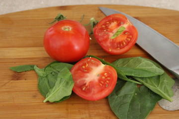 Tomatoes and Spinach
