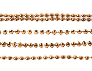 Line of beads garland thread isolated