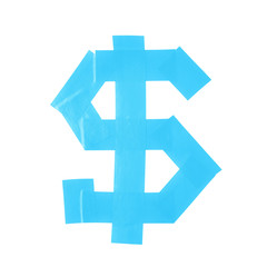 Obraz premium Dollar symbol made of insulating tape