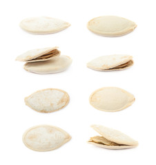 Pumpkin seed close-up isolated